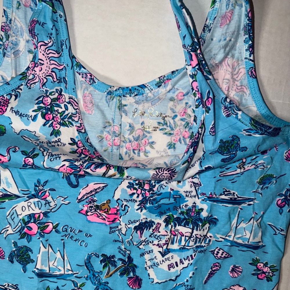 Lilly Pulitzer Blue Floral Mini Dress - Picture 3 of 4
